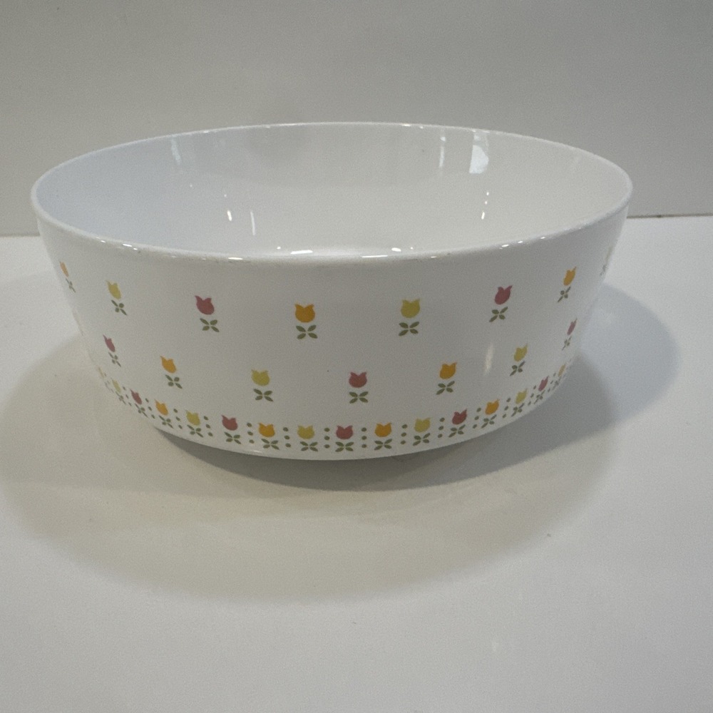 VTG Cintura Corning Serving Bowl April Tulip Pattern Multicolor